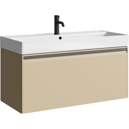 AQWELLA Pure подвесная тумба под умывальник 100 см, цвет бежевый матовый